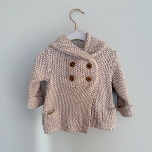 Beba bean baby Girls Pink hooded Cardigan 6-12m